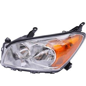 Car Headlight with Orange Accent
